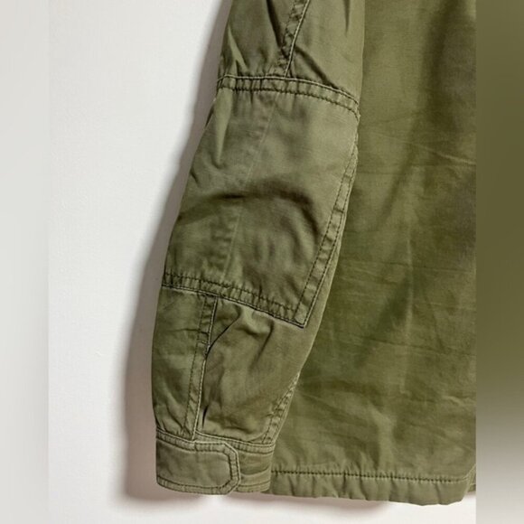 American Eagle Green Field Jacket with Faux Fur Collar - Picture 5 of 11